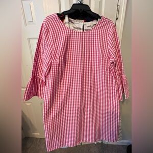 Crown & Ivy pink gingham dress